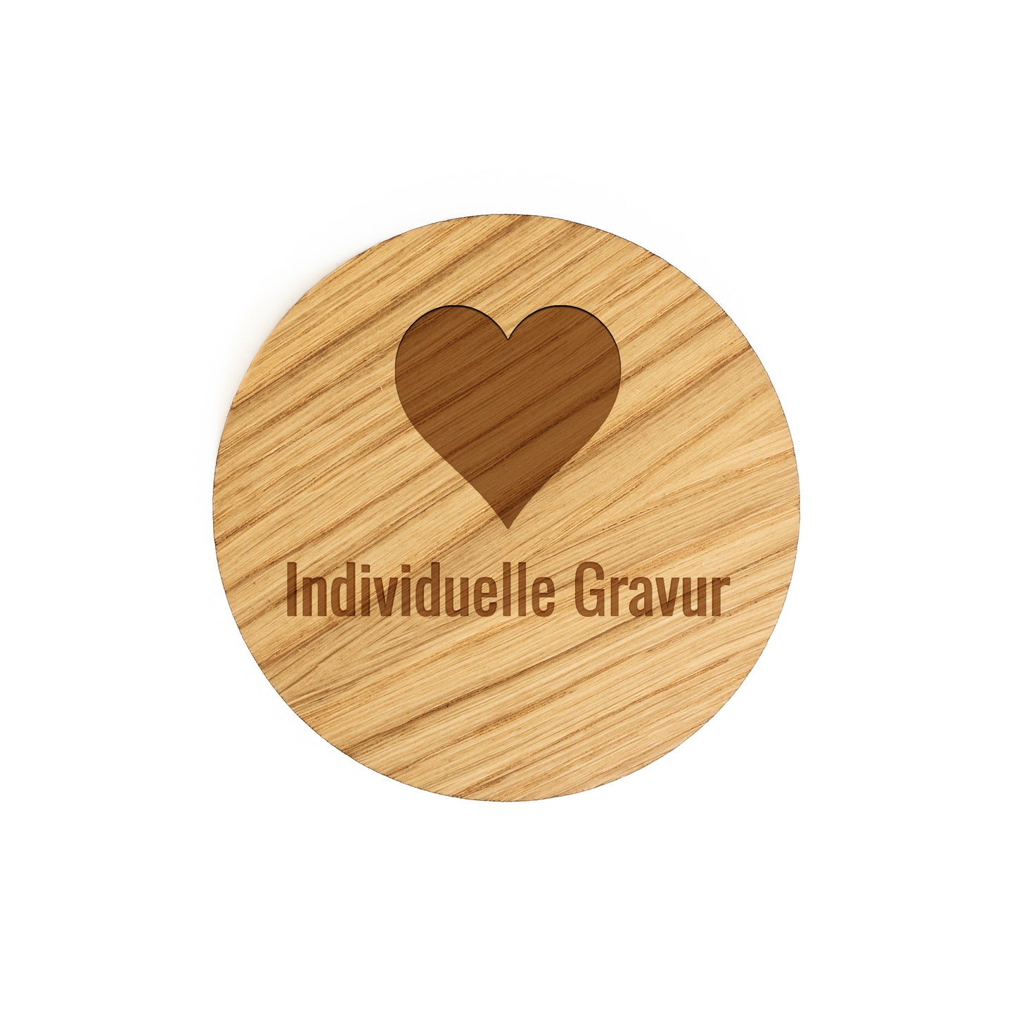 Untersetzer Eiche rund personalisiert